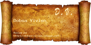 Dobsa Vivien névjegykártya